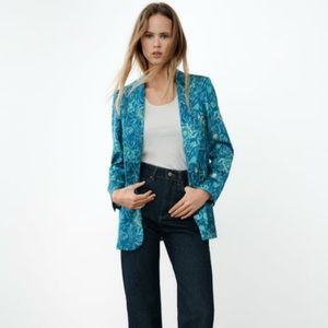 Zara printed blazer